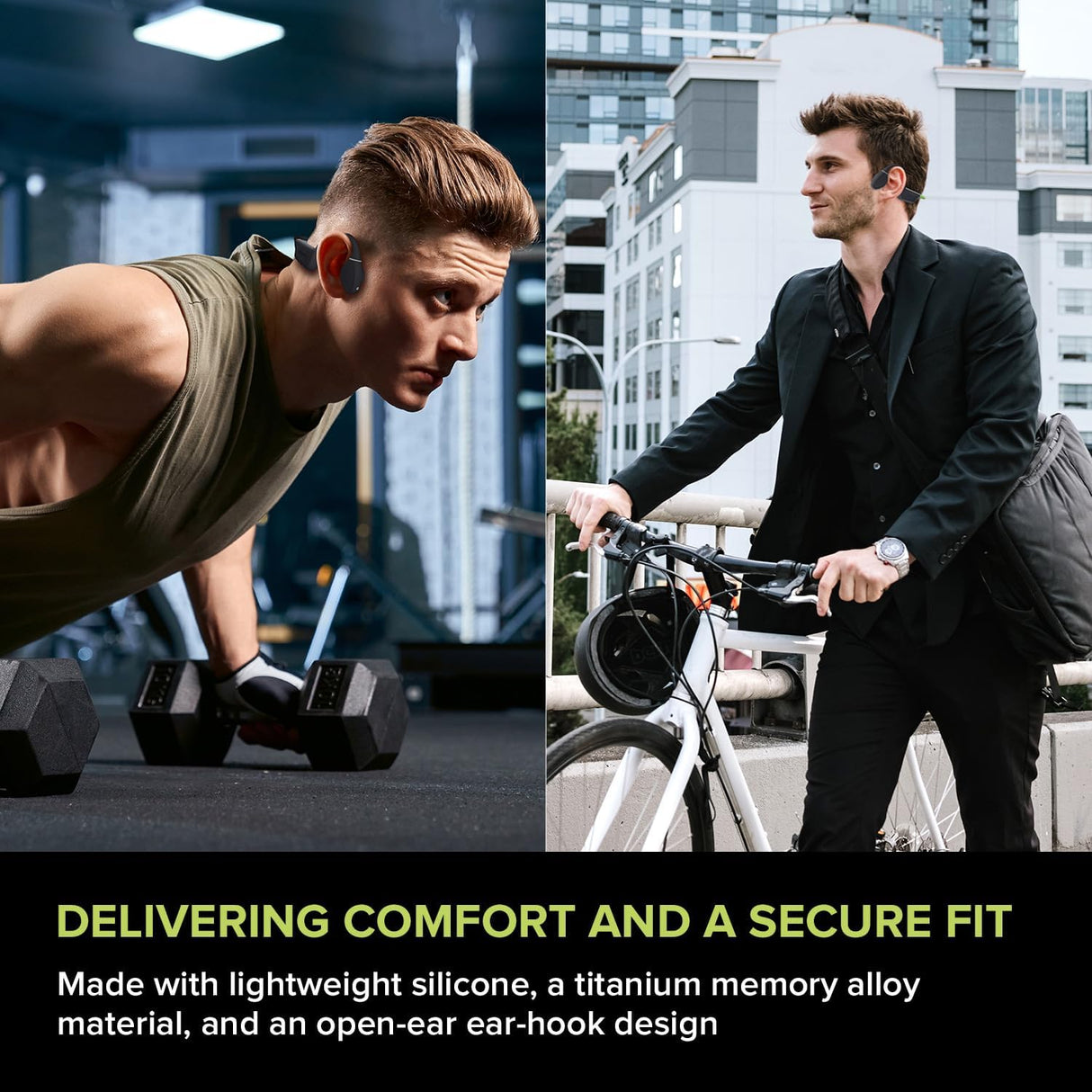 Creative Outlier Free+ Wireless Bone Conduction Headphones with Adjustable Transducers