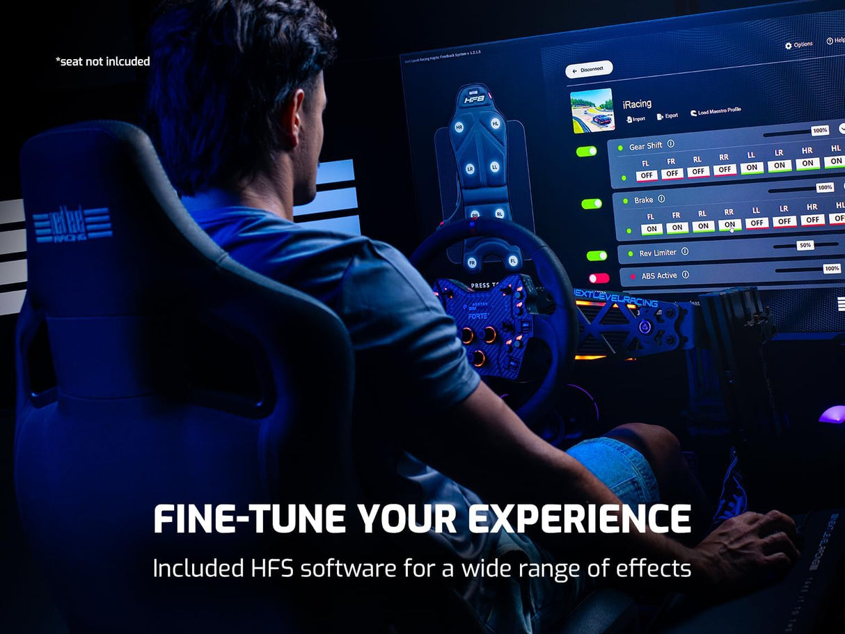 Next Level Racing HF8 Pro Haptic Feedback Pad - An Immersive Experience