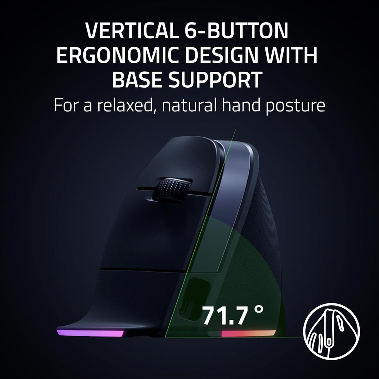 Razer Pro Click V2 – Vertical Edition Wireless Ergonomic Mouse