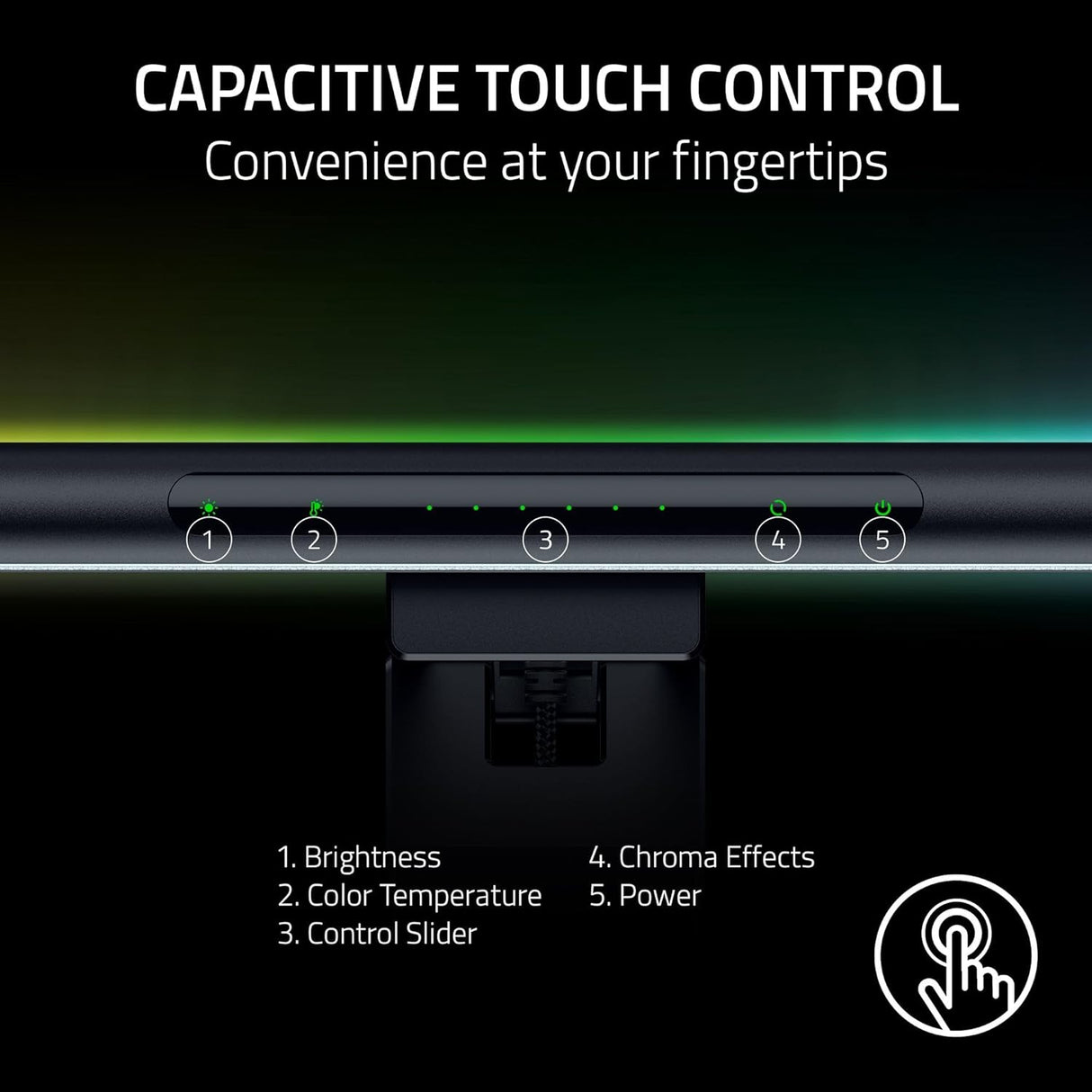 Razer Aether Monitor Light Bar – RGB LED Light Bar for Gamer Rooms