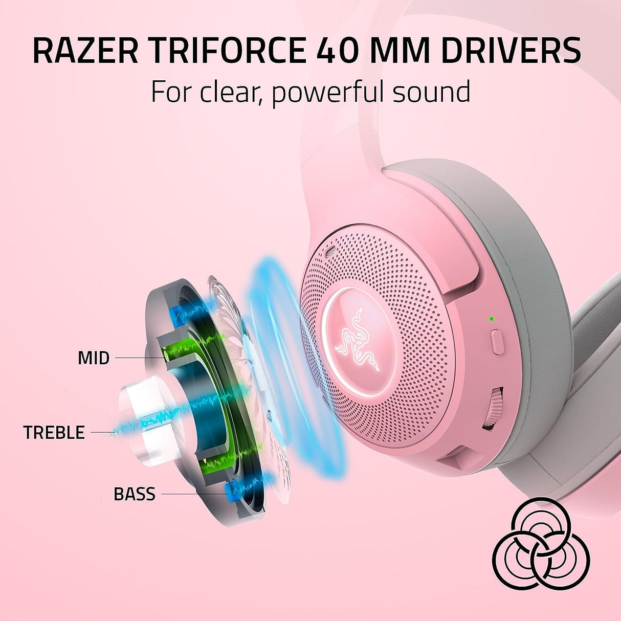 Razer Kraken Kitty V2 BT - Wireless Bluetooth RGB Headset with Kitty Ears