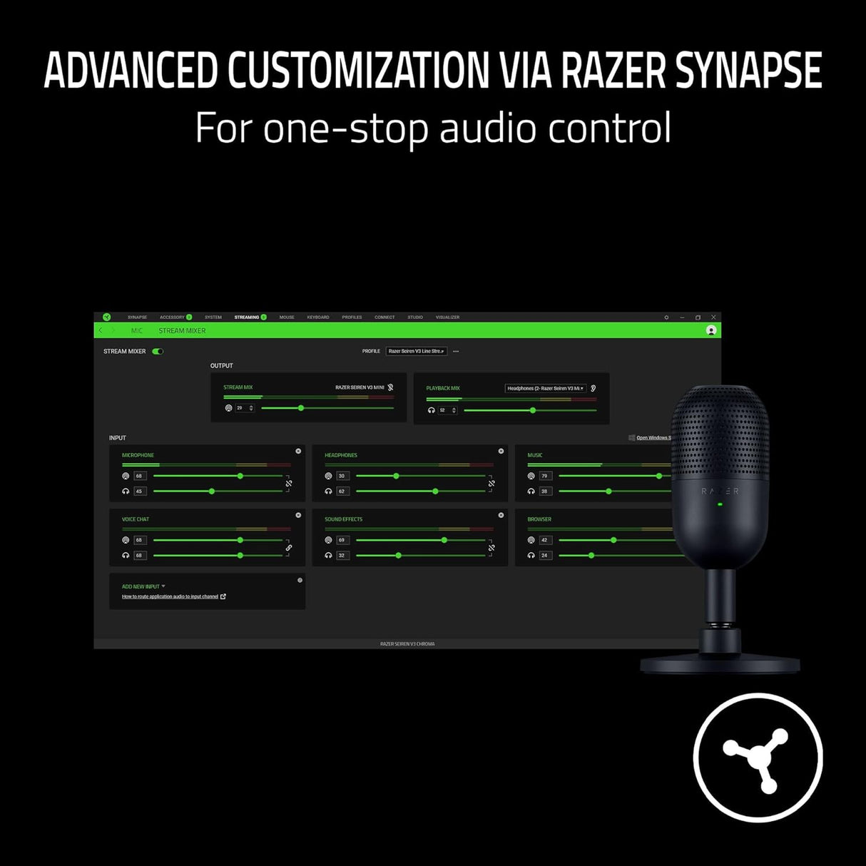 Razer Seiren V3 Mini - Ultra-Compact USB Microphone