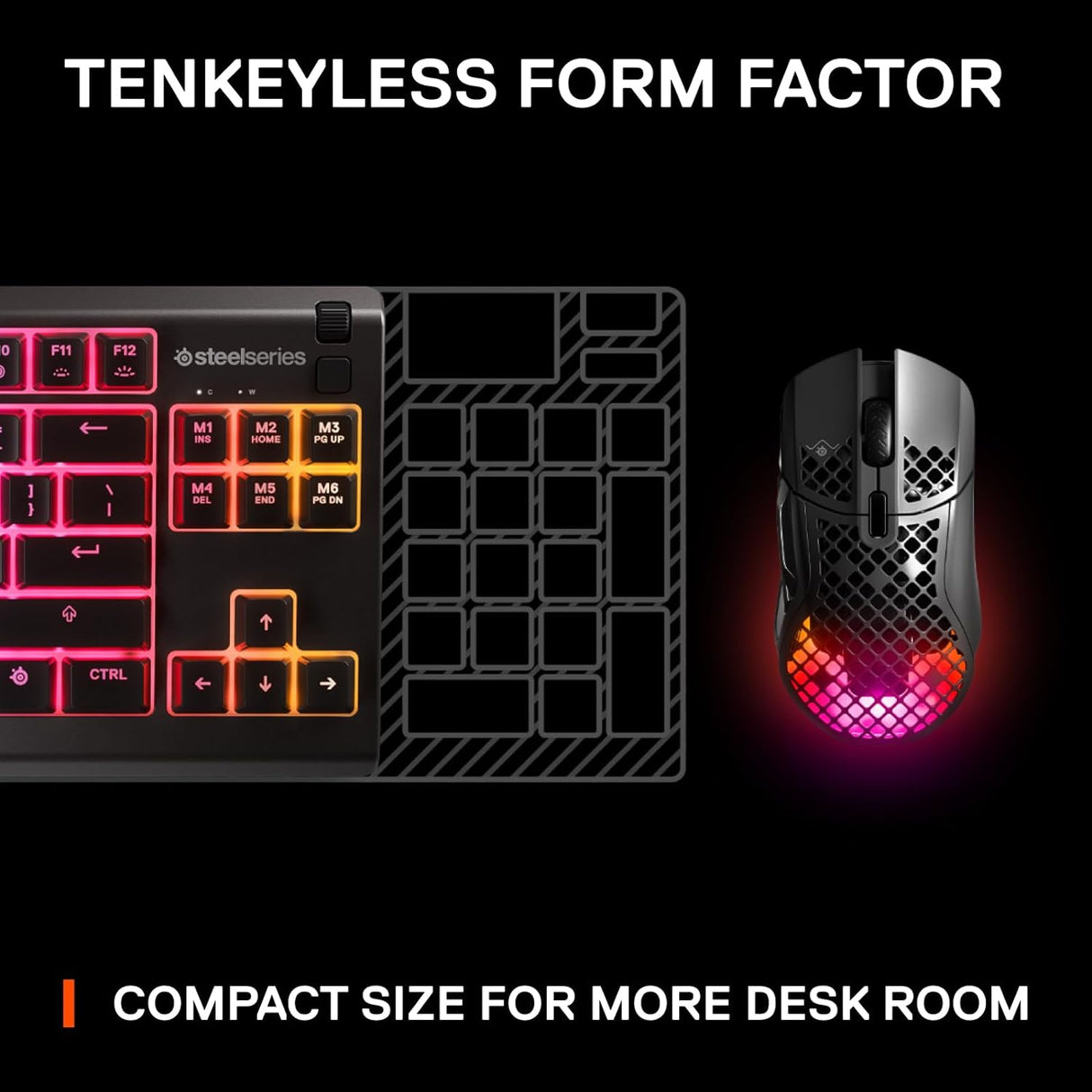 SteelSeries Apex 3 TKL Wired Gaming Keyboard