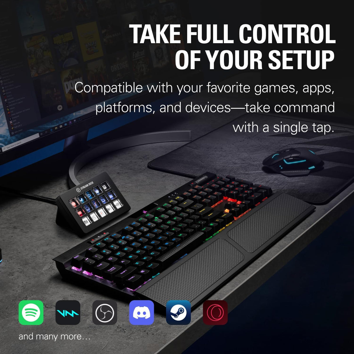 Elgato Stream Deck Scissor Keys Precision 15-Key Control Pad