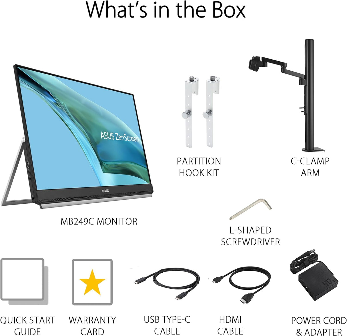 ASUS ZenScreen MB249C 24 Inch Portable Monitor