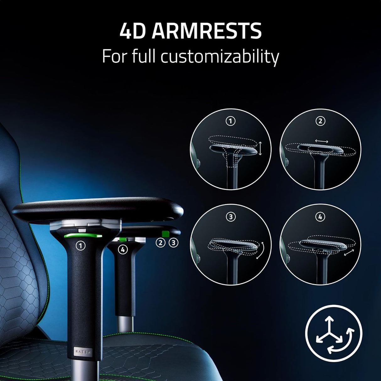 Razer Iskur V2 Gaming Chair with Built-In Lumbar Support
