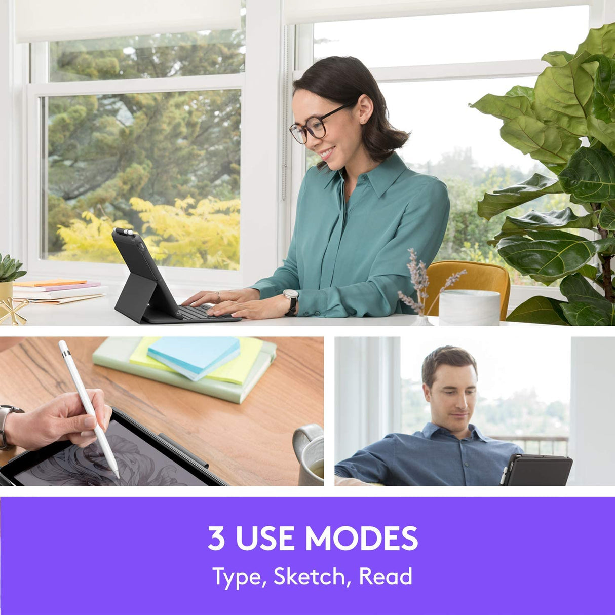 Logitech Slim Folio Keyboard Case for iPad 10.2" (7th, 8th, 9th Gen) - 920-009469