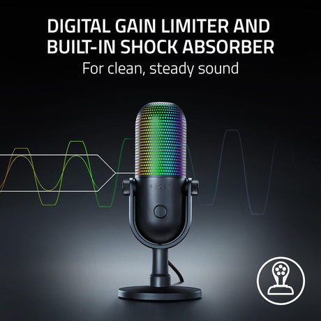 Razer Seiren V3 Chroma - RGB USB Microphone with Tap-to-Mute