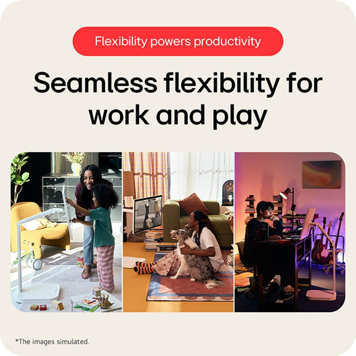 LG Monitor 32U889SA-W 31.5-inch 4K UHD IPS Smart Monitor Swing with Touchscreen, Rolling Stand