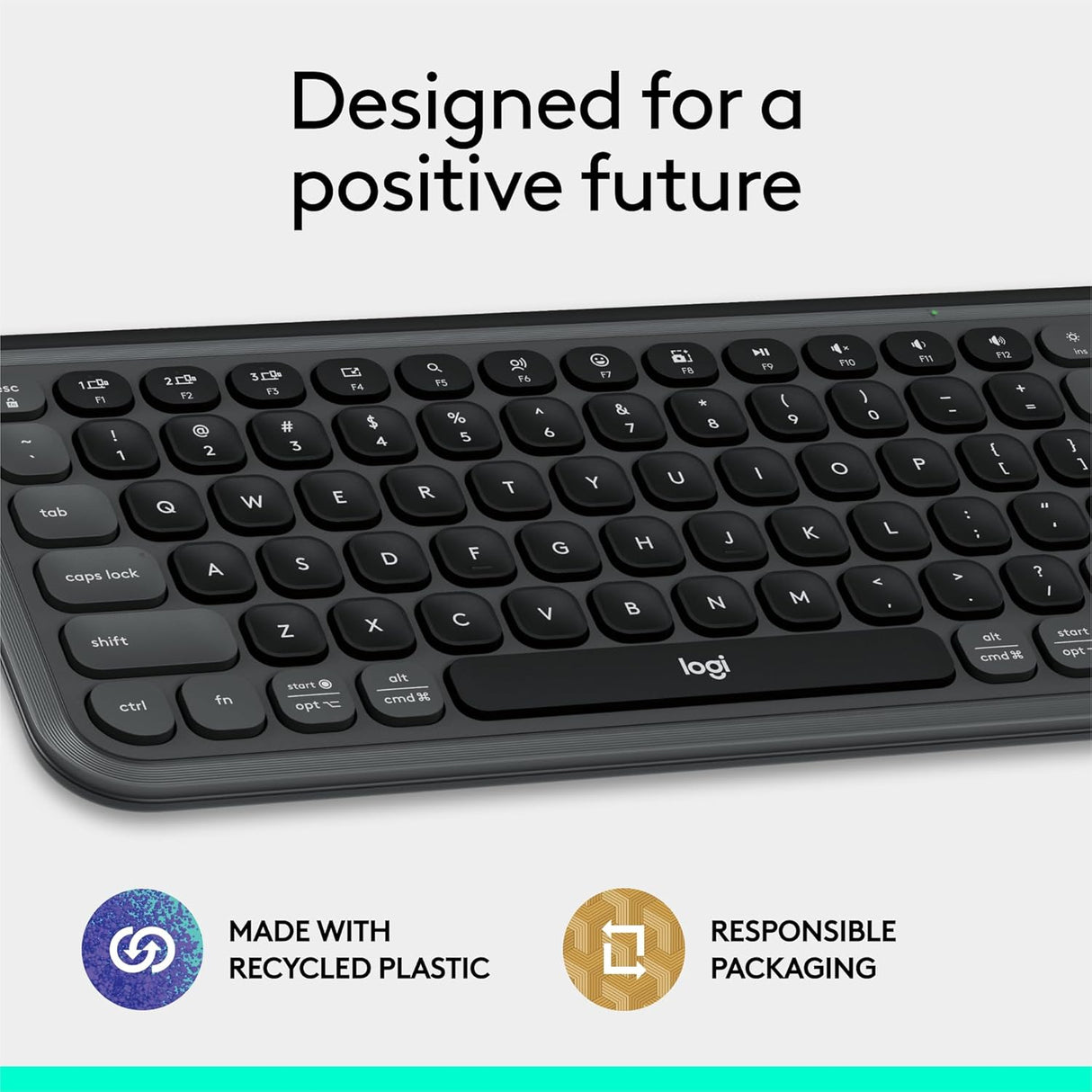 Logitech Pop Icon Keys Compact Wireless Keyboard