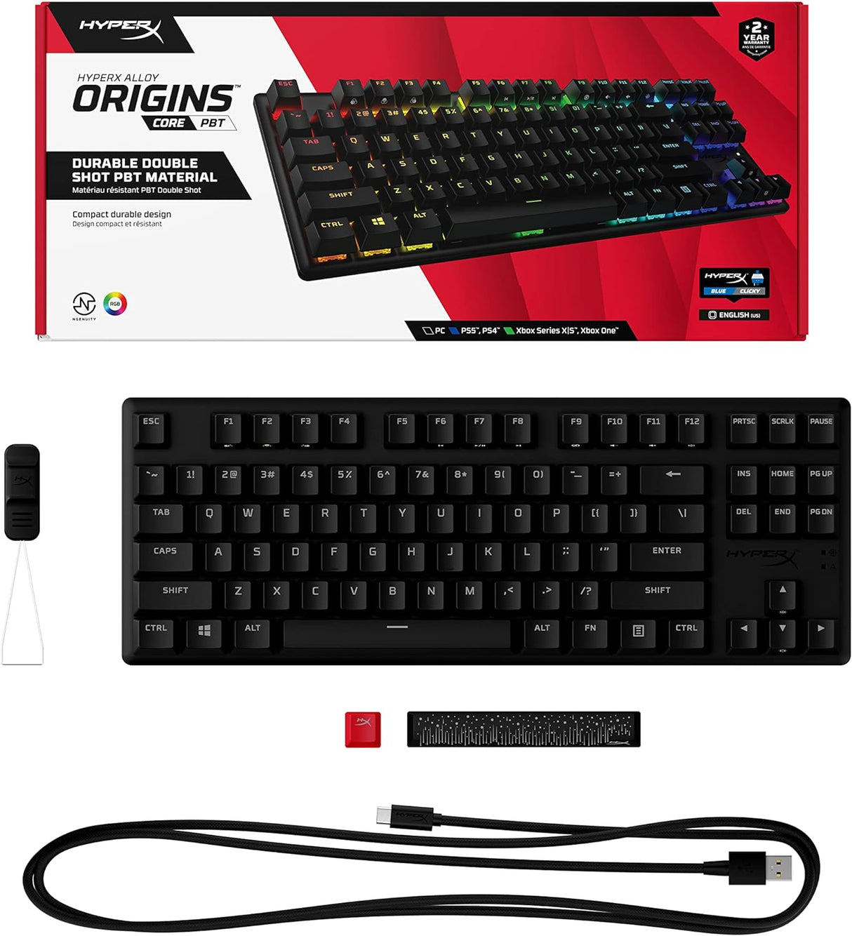 HyperX Alloy Origins Core TKL PBT Gaming Keyboard