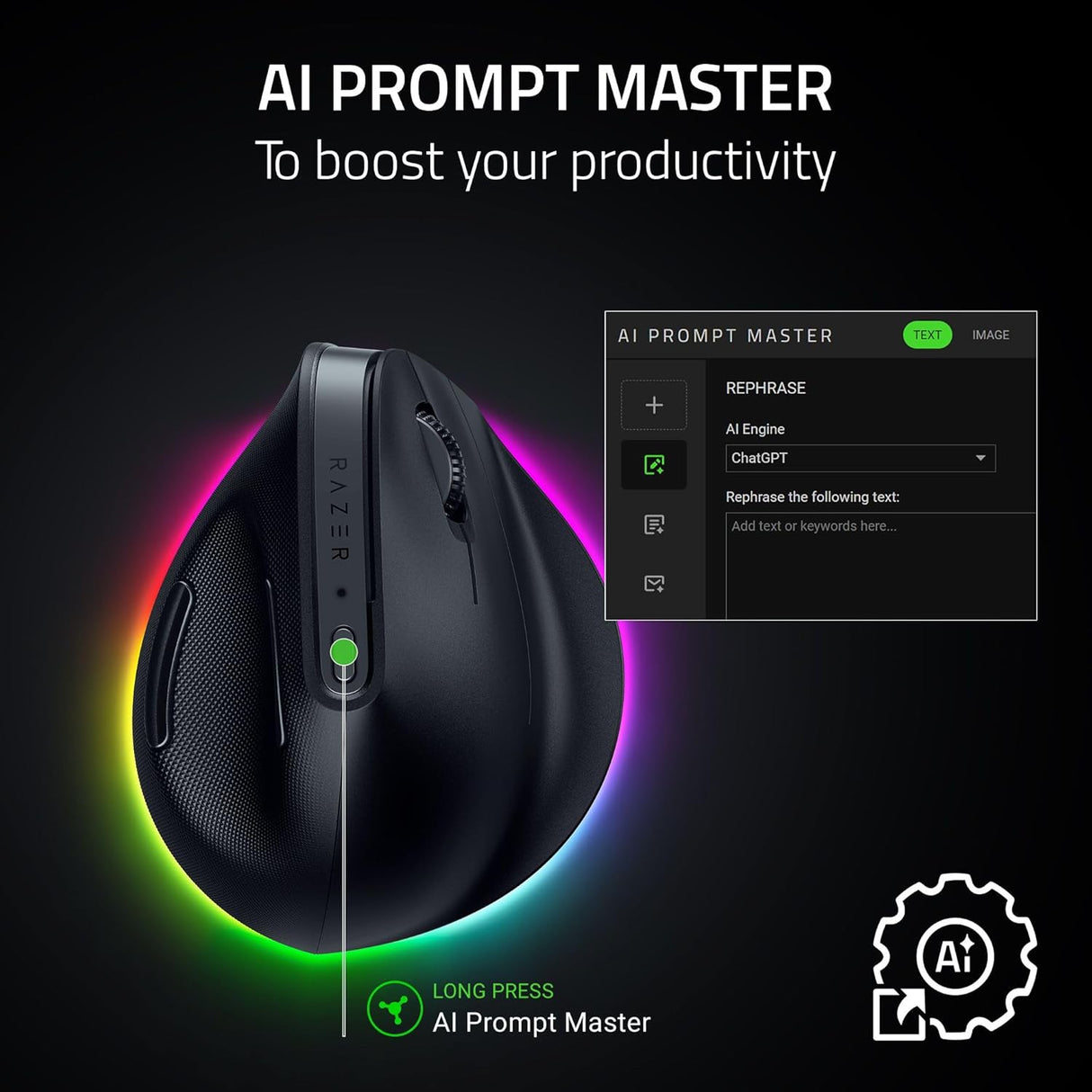 Razer Pro Click V2 – Vertical Edition Wireless Ergonomic Mouse