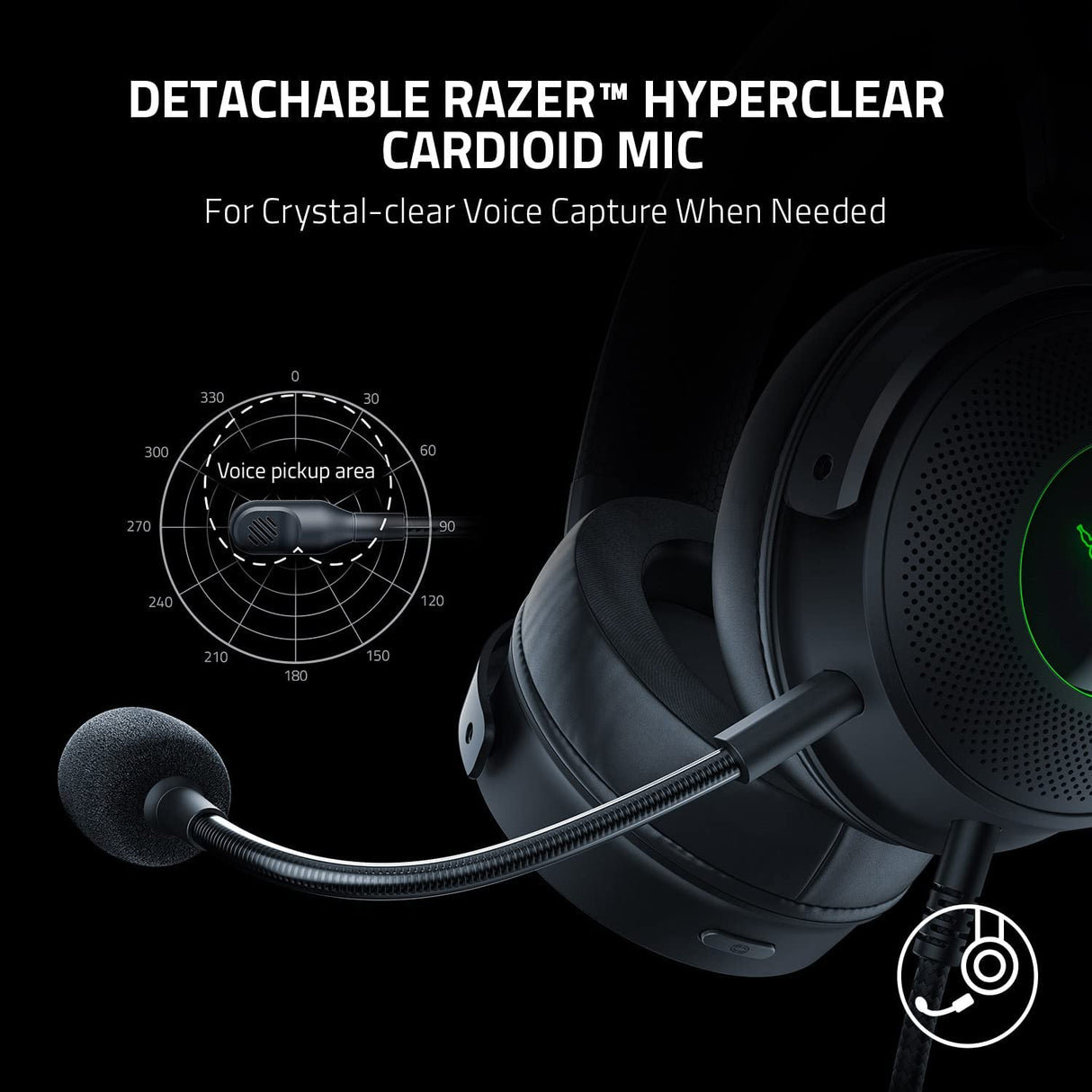 Razer Kraken V3 HyperSense - Haptic PC Gaming Headset