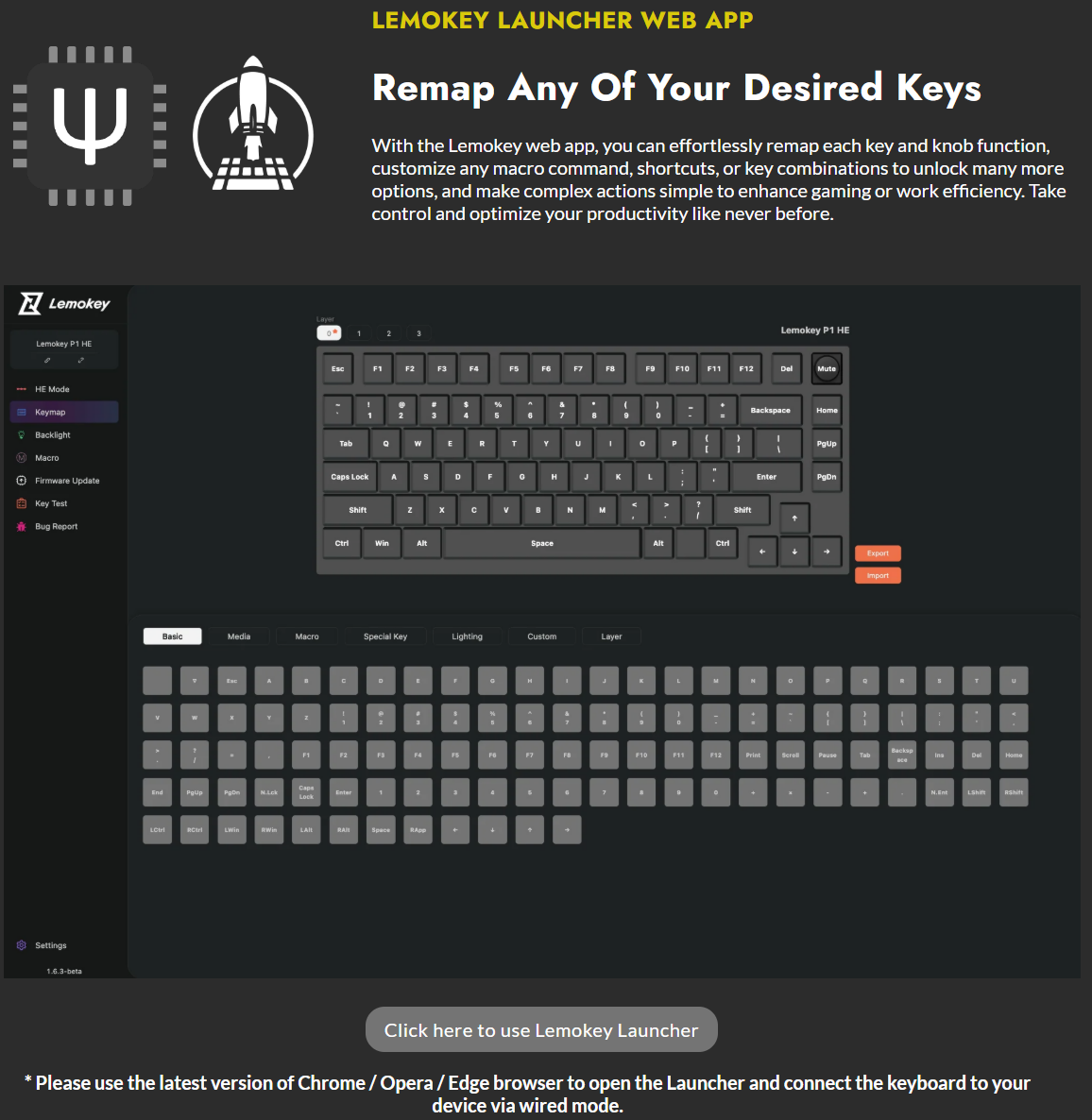 Lemokey P1 HE Wireless Magnetic Switch Custom Gaming Keyboard
