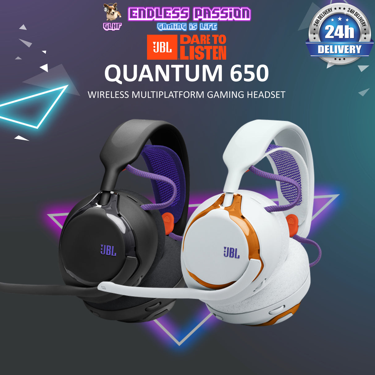JBL Quantum 650 Wireless Over-Ear Gaming Headset