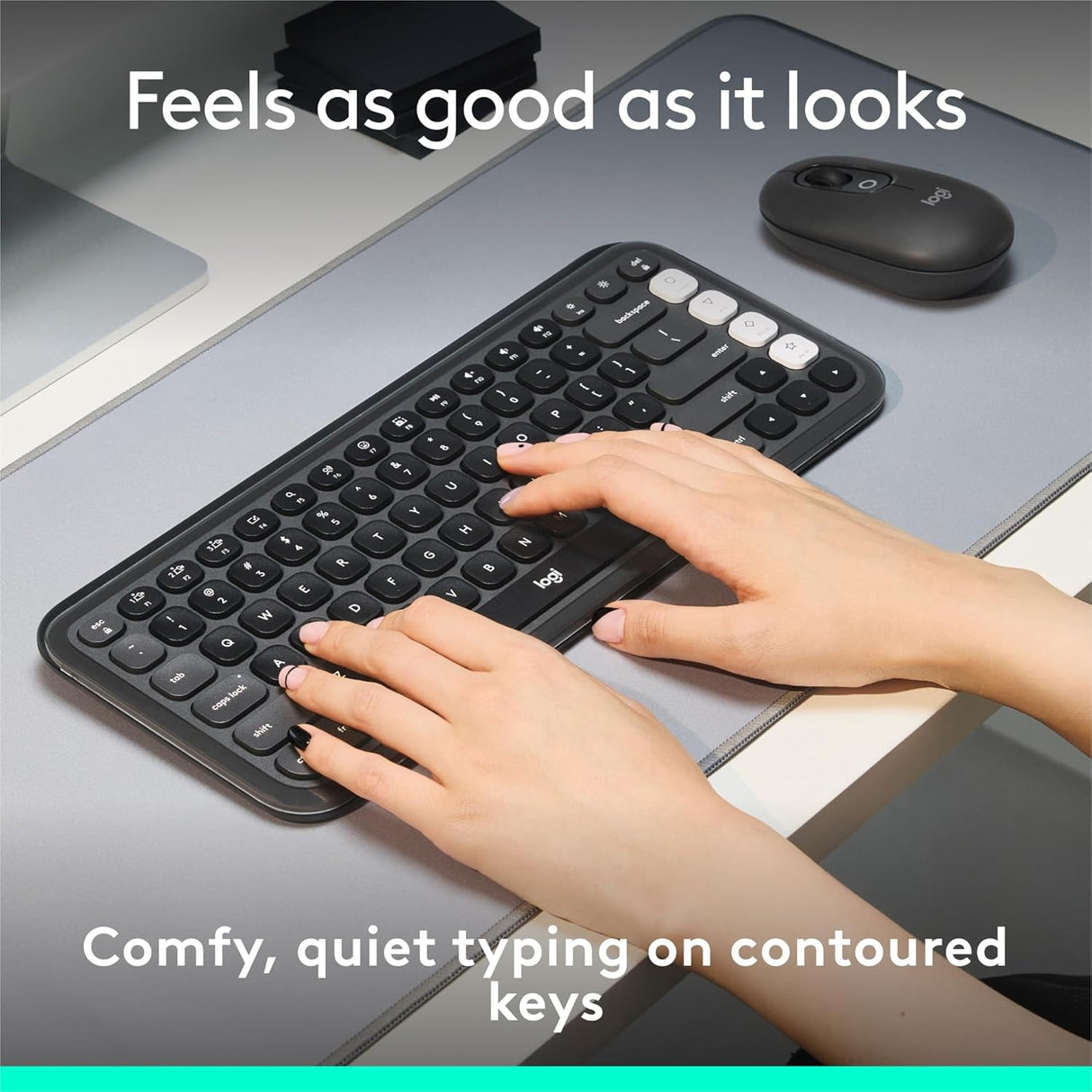 Logitech Pop Icon Keys Compact Wireless Keyboard