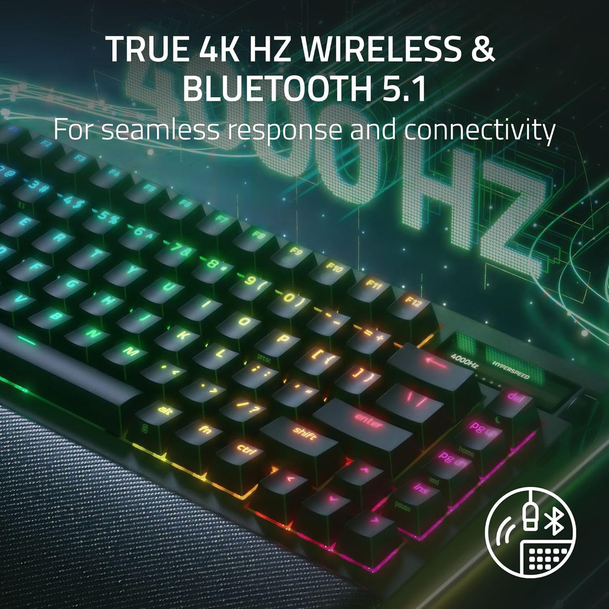 Razer BlackWidow V4 Pro 75% - Wireless Hot-swappable Gaming Keyboard - US Layout