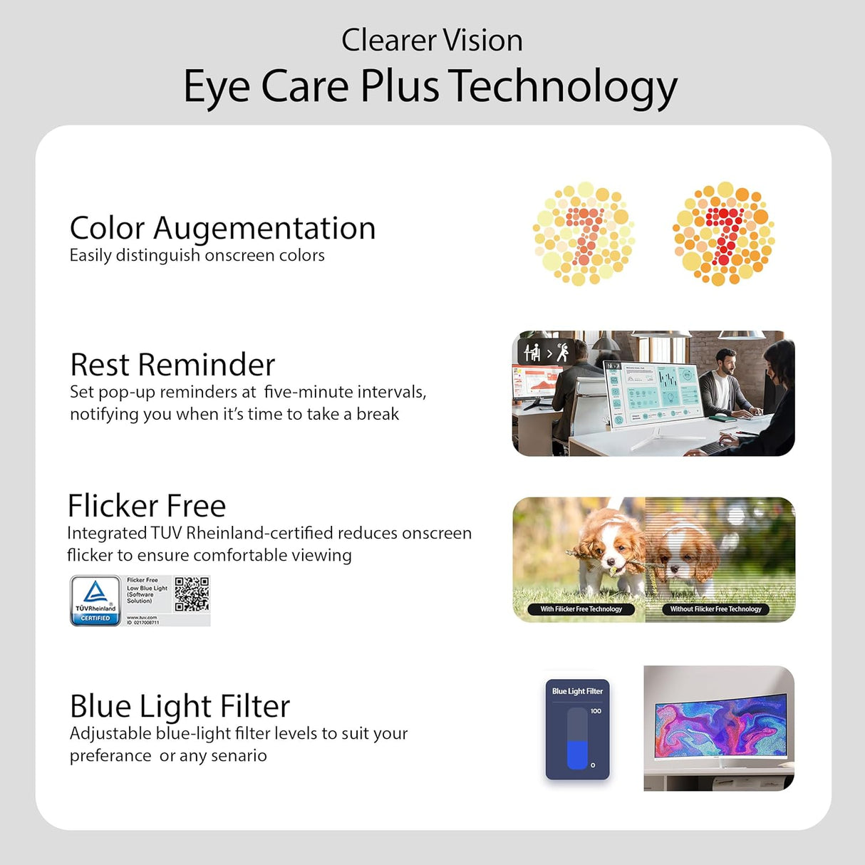ASUS VU34WCIP-W Eye Care Monitor
