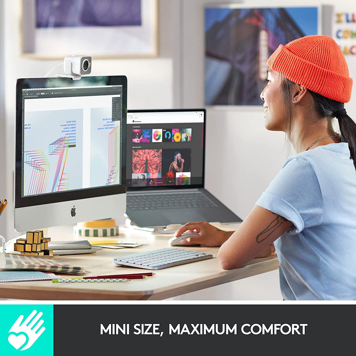 Logitech MX Keys Mini For Mac Minimalist Wireless Illuminated Keyboard