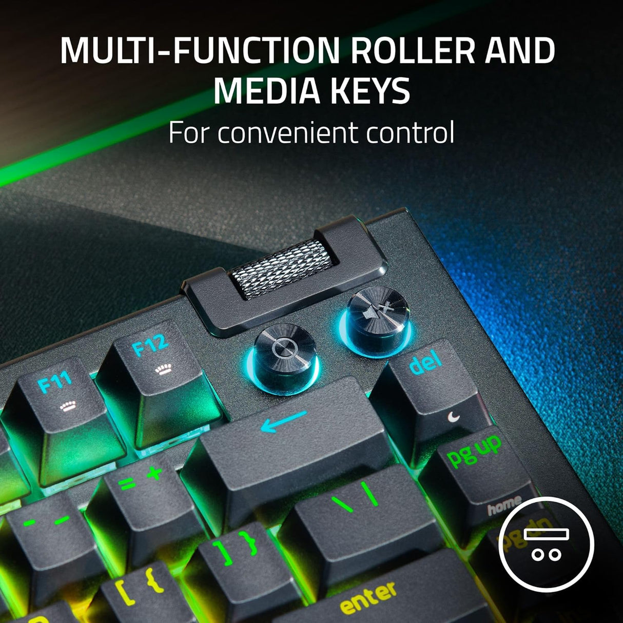 Razer BlackWidow V4 75% - US Layout Hot-swappable Mechanical Gaming Keyboard with Razer Chroma RGB