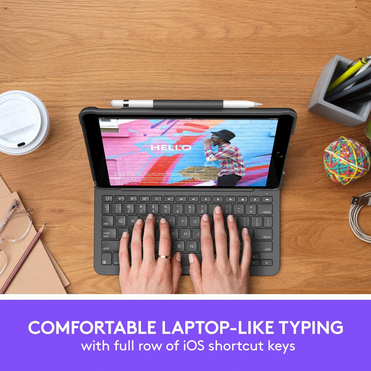 Logitech Slim Folio Keyboard Case for iPad 10.2" (7th, 8th, 9th Gen) - 920-009469