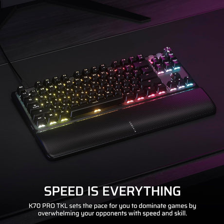 Corsair K70 PRO TKL Hall Effect Programmable Gaming Keyboard with Rapid Trigger