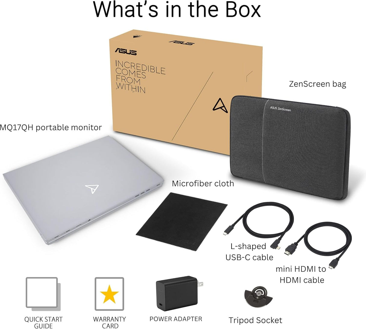 ASUS ZenScreen Fold OLED MQ17QH QHD Portable Monitor