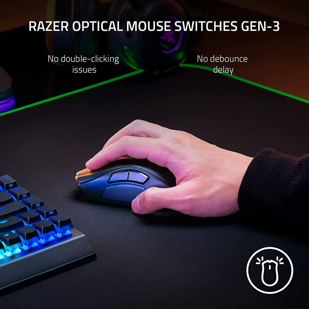 Razer Naga V2 Pro - MMO Wireless Gaming Mouse with HyperScroll Pro Wheel