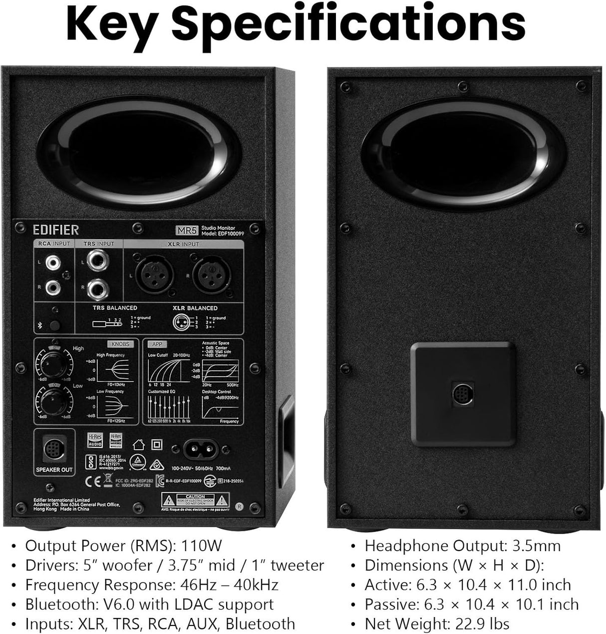 Edifier MR5 Powered Studio Monitor Speakers