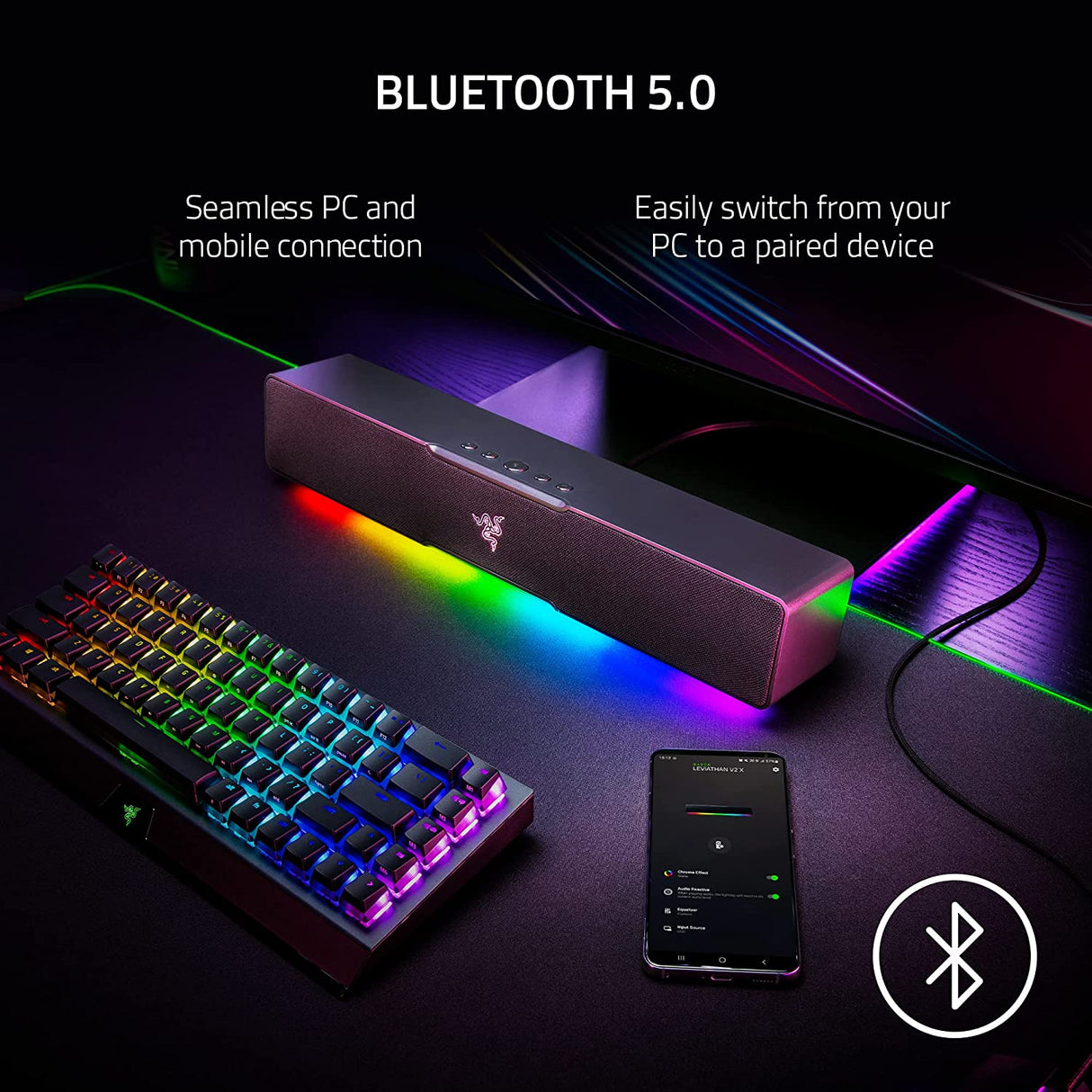 Razer Leviathan V2 X - PC Gaming Soundbar with Bluetooth 5.0 connection