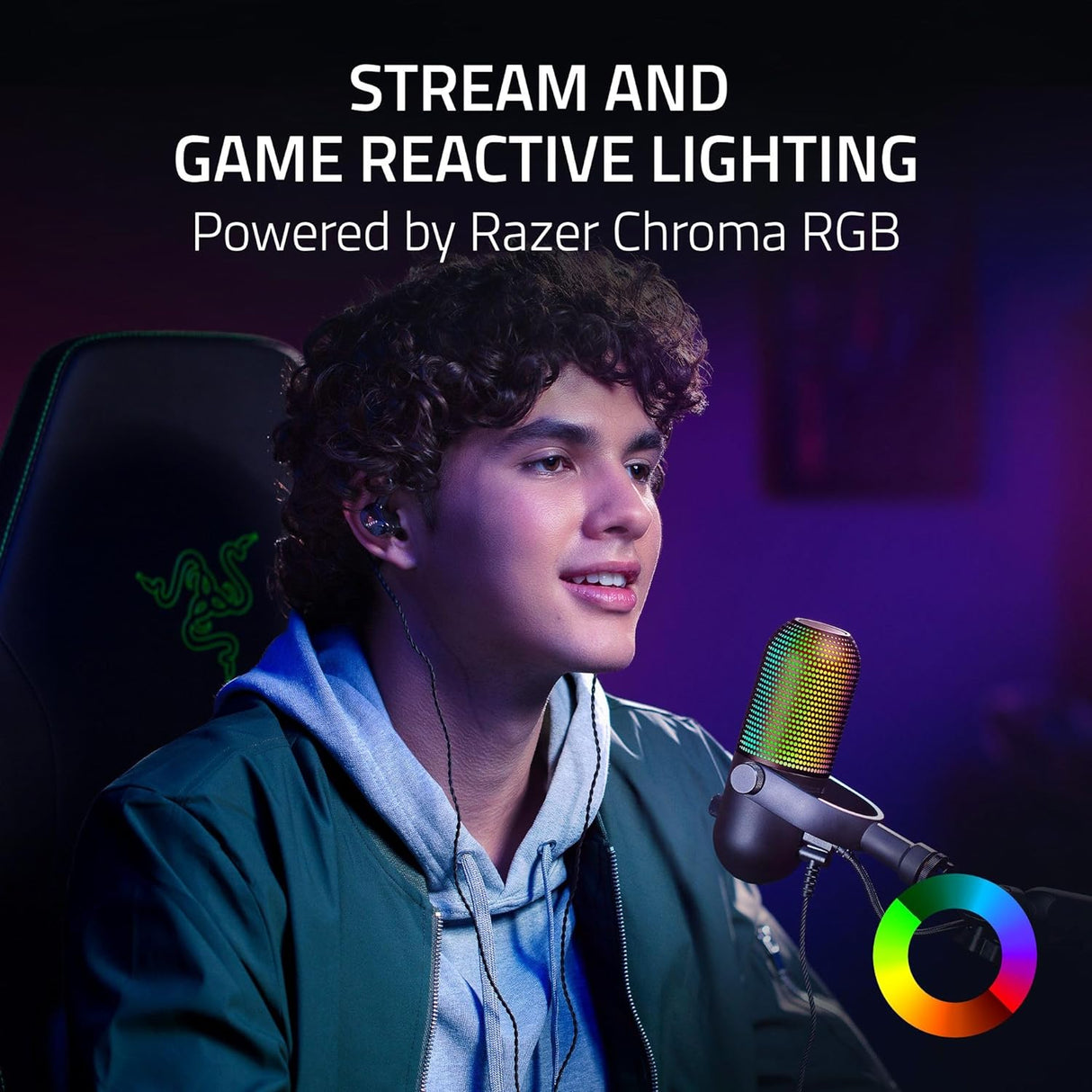 Razer Seiren V3 Chroma - RGB USB Microphone with Tap-to-Mute