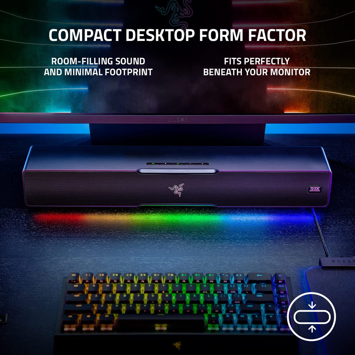 Razer Leviathan V2 — PC Gaming Soundbar with Subwoofer (Bluetooth 5.2 connection/USB Audio Input to PC)