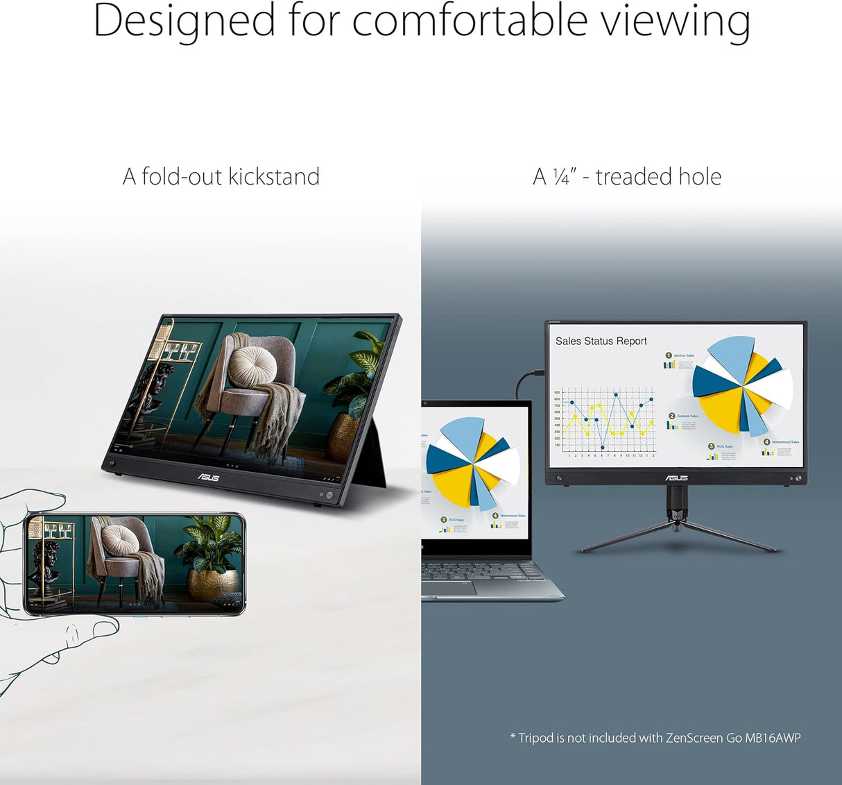 ASUS ZenScreen Go MB16AWP 16 Inch Portable Monitor