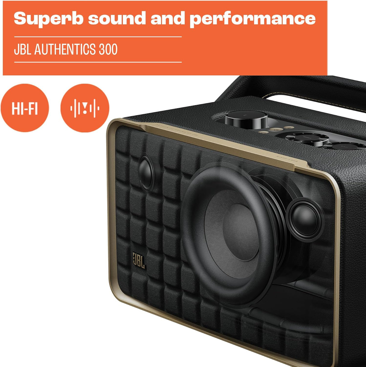 JBL Authentics 300 Retro Style Smart Home Speaker