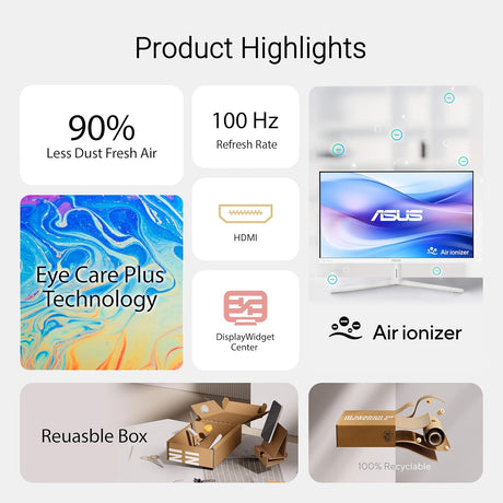 ASUS VU279HFI-W 27 Inch FHD IPS 100Hz Eye Care Monitor