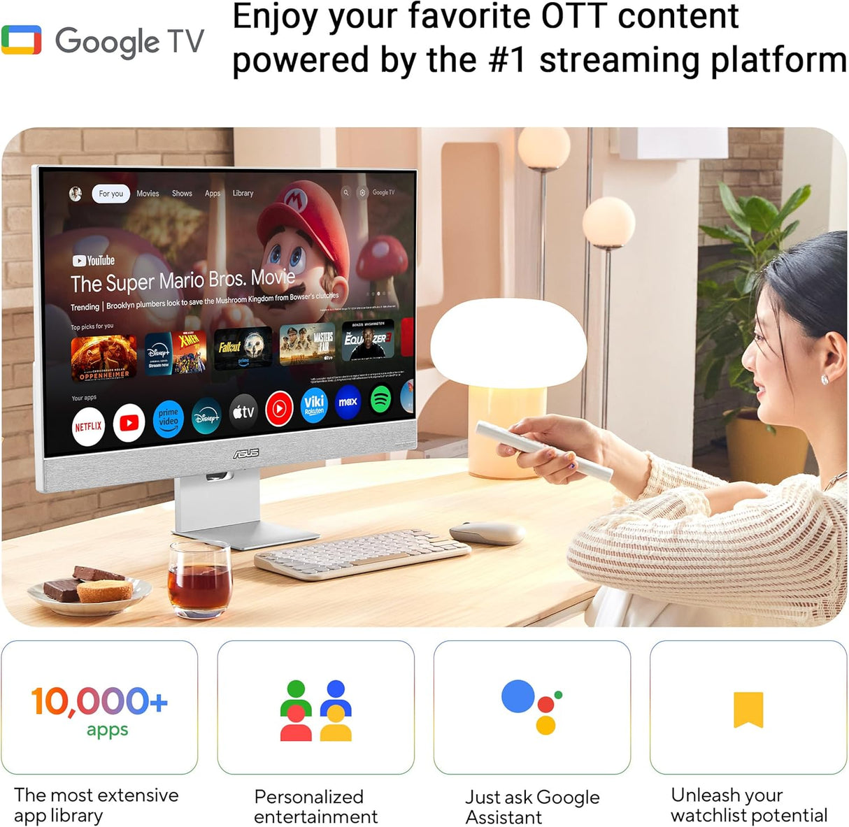 ASUS ZenScreen Smart MS27UC 27 Inch UHD IPS Panel Monitor