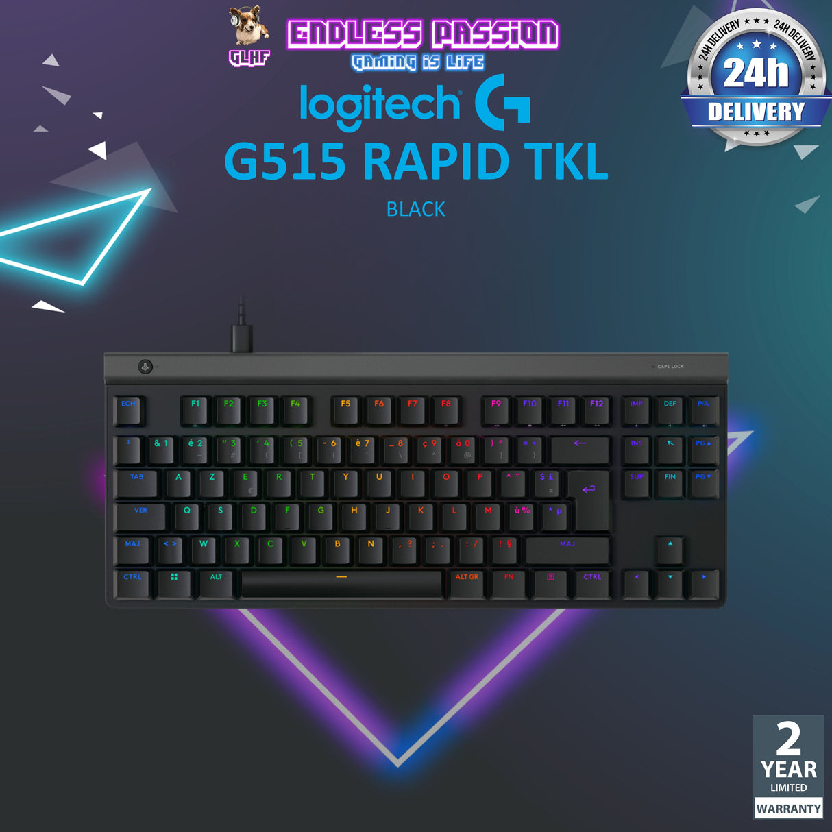 Logitech G G515 Rapid TKL Low Profile Wired Gaming Keyboard