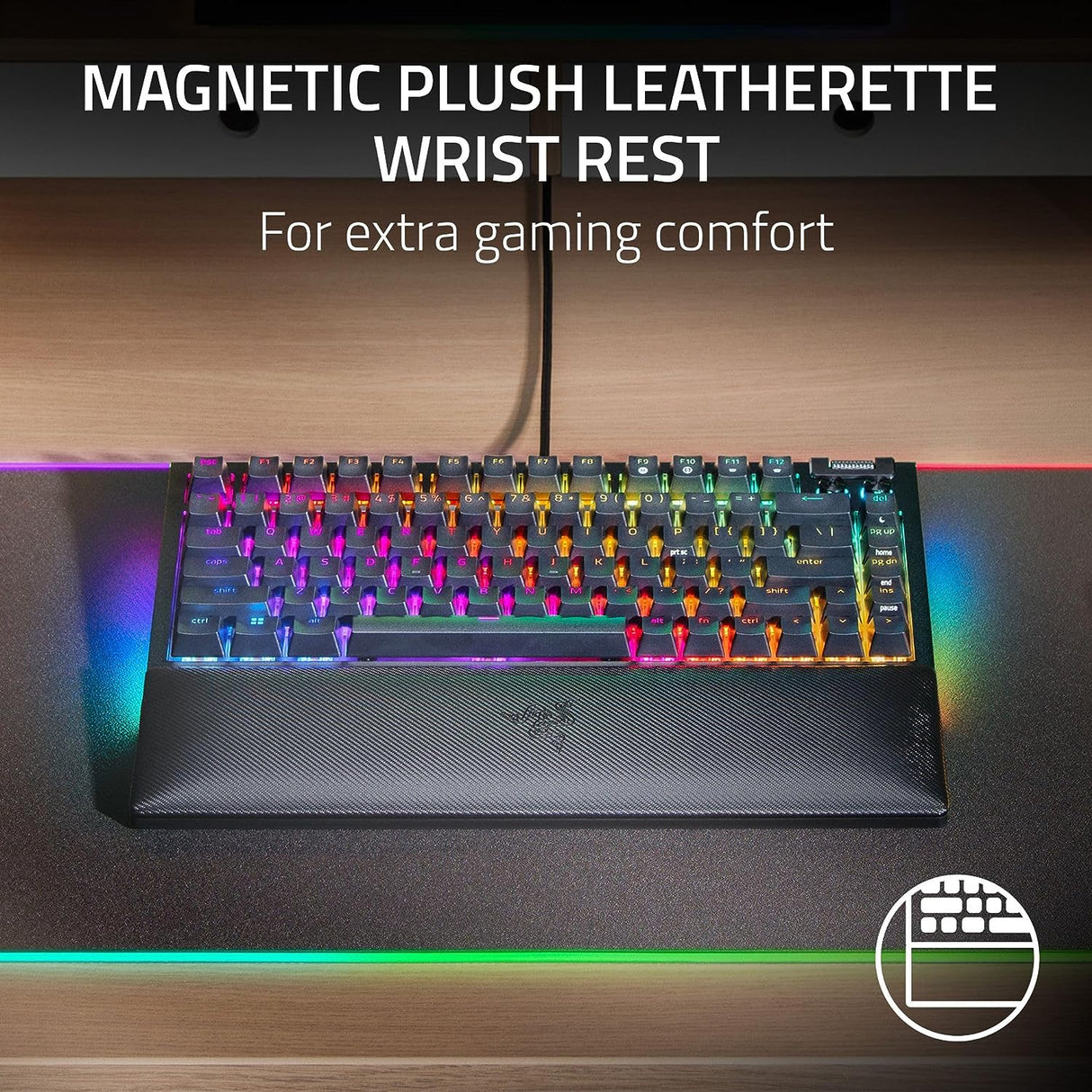 Razer BlackWidow V4 75% - US Layout Hot-swappable Mechanical Gaming Keyboard with Razer Chroma RGB