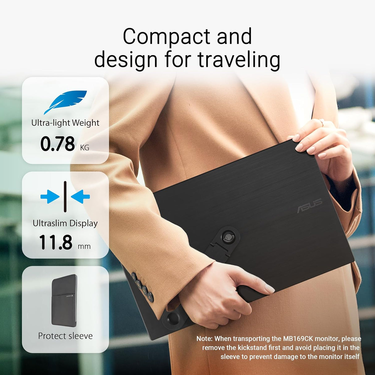 ASUS ZenScreen MB169CK 16" FHD IPS 60 Hz 5ms(GTG) Gaming Monitor