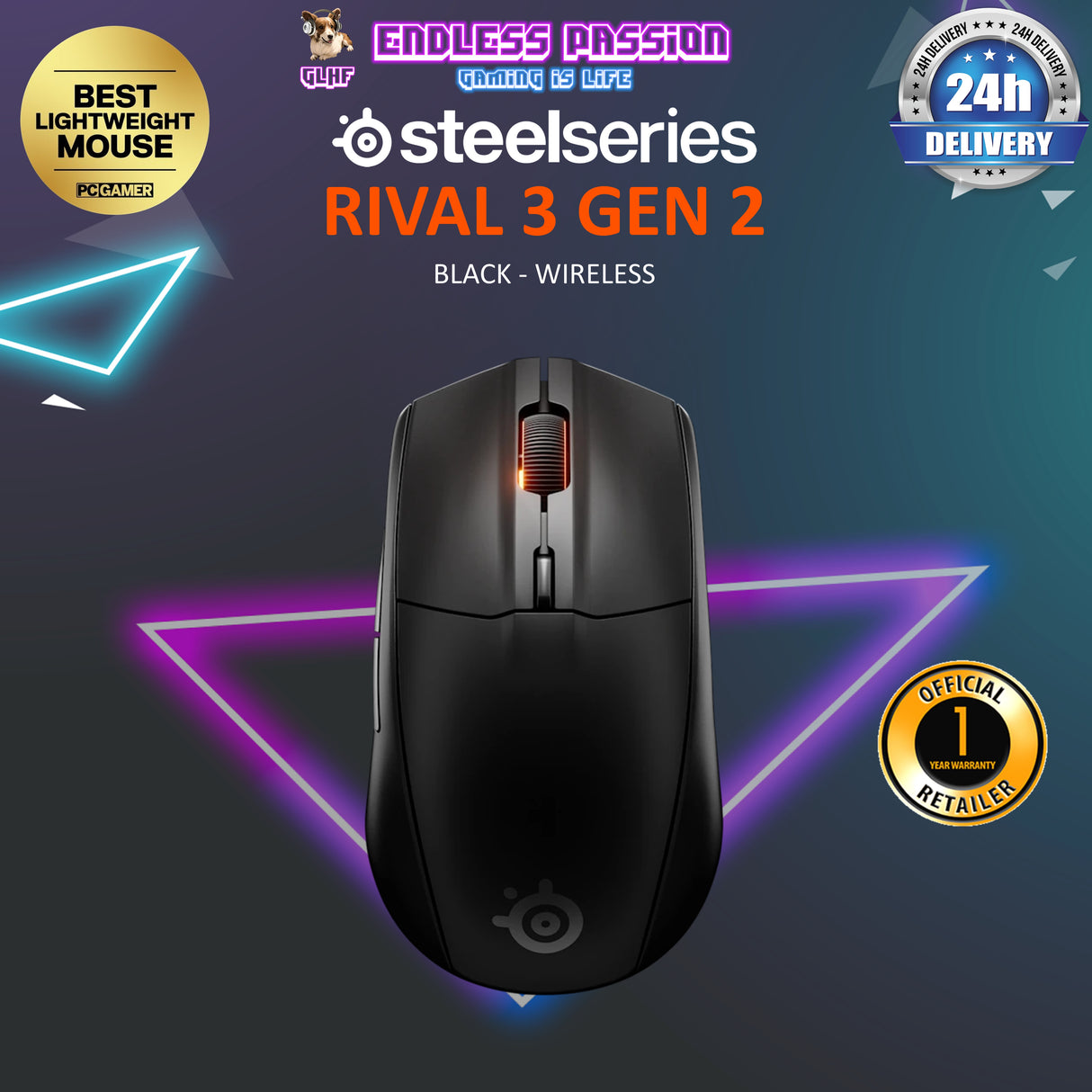 SteelSeries Rival 3 Wireless Gen 2 Gaming Mouse