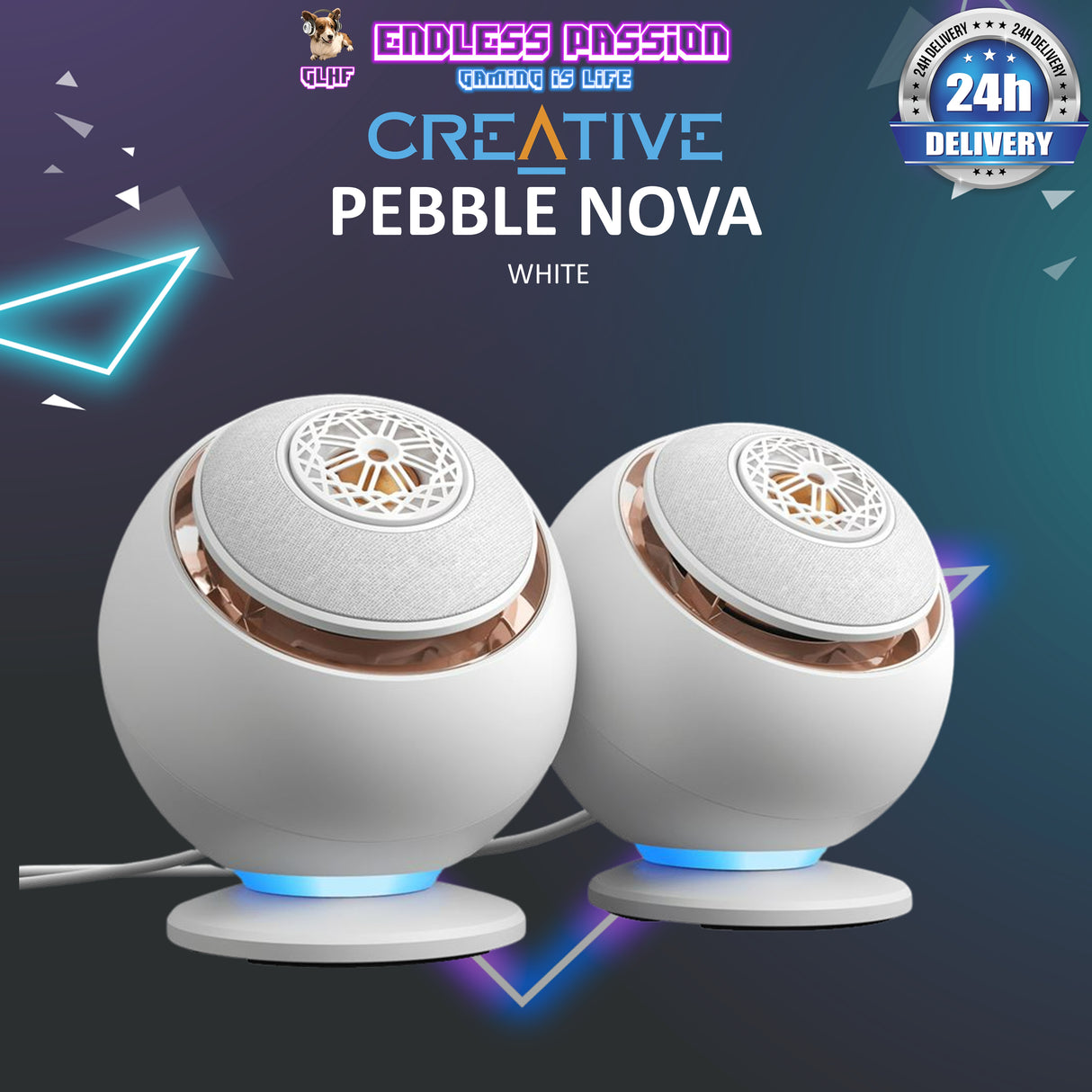 Creative Pebble Nova Premium 2.0 USB-C Speakers with Coaxial Driver