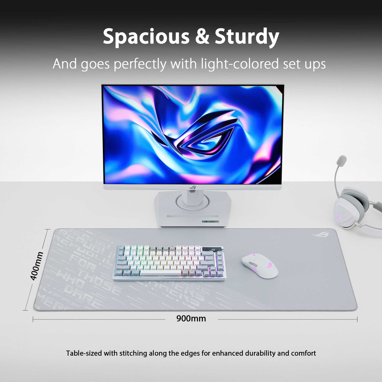 ASUS ROG Scabbard II Arctic Gray XXL Gaming Mouse Pad