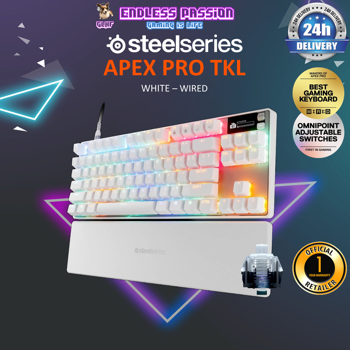 SteelSeries Apex Pro TKL Gen 3 Wired Gaming Keyboard