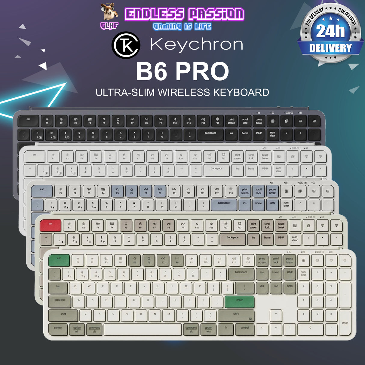 Keychron B6 Pro Ultra-Slim Wireless Keyboard