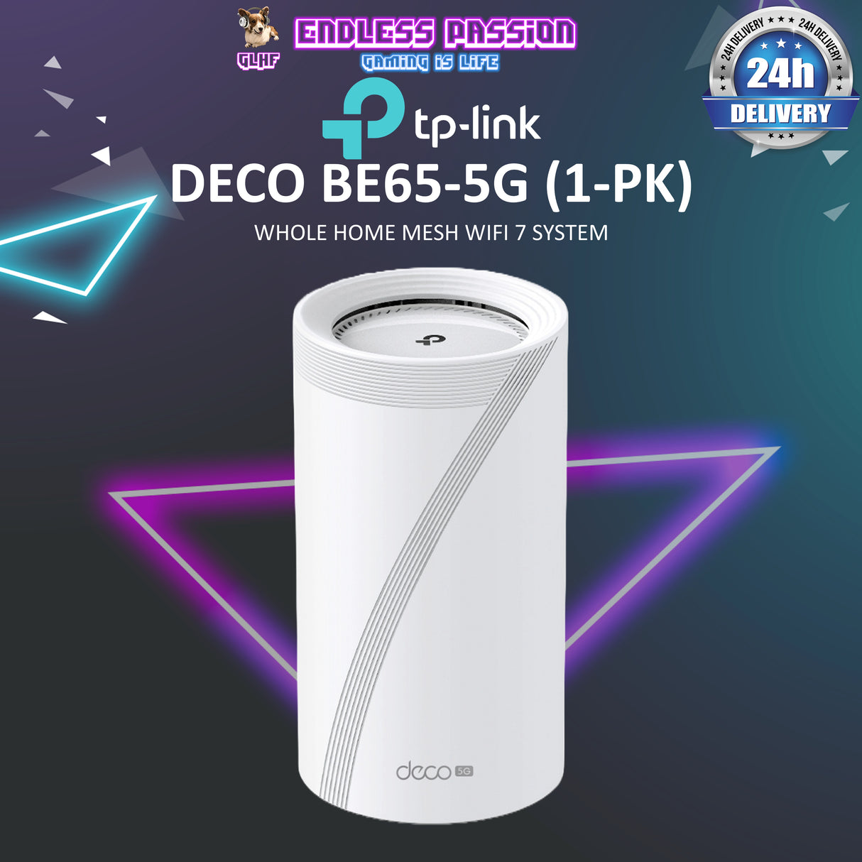 TP-LINK Deco BE65-5G -BE9300 Tri-Band Whole Home Mesh Wi-Fi 7 System
