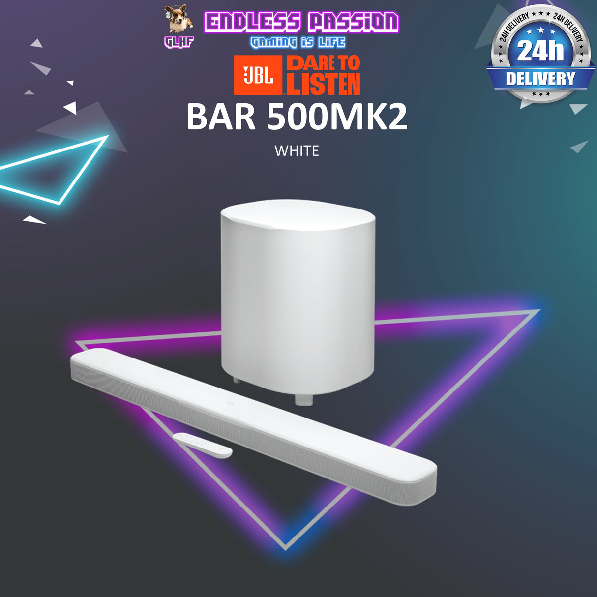 JBL Bar 500MK2 5.1 channel soundbar system with MultiBeam™ 3.0 and Dolby Atmos®