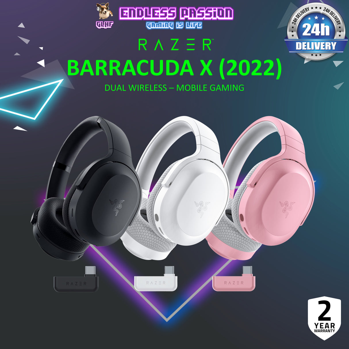 Razer Barracuda X (2022) - Wireless Multi-platform Gaming and Mobile Headset with Bluetooth 5.2 connection