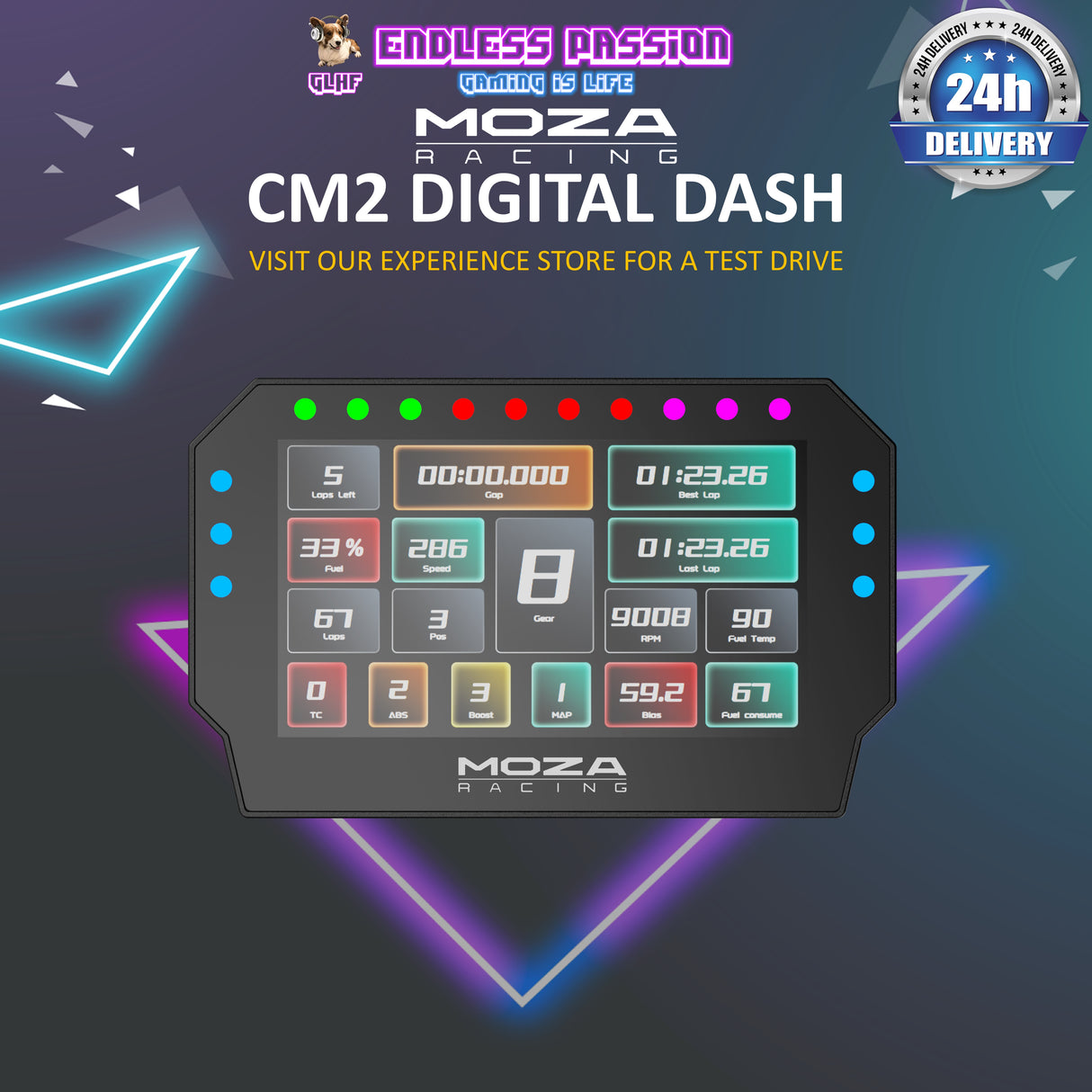 Moza CM2 HS Racing Dash - RS072