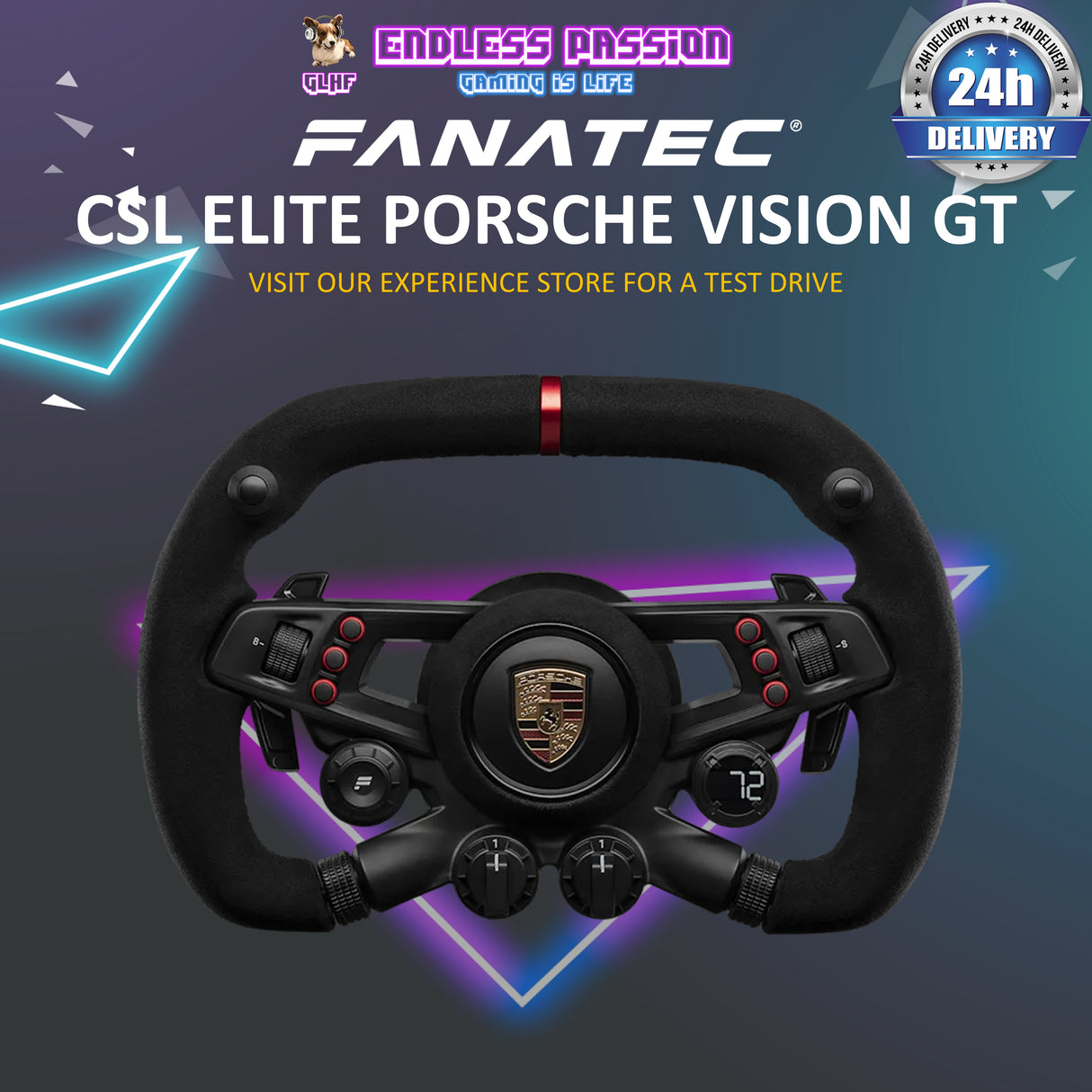 Fanatec CSL Elite Steering Wheel Porsche Vision GT - CSL_E_SW_PVGT