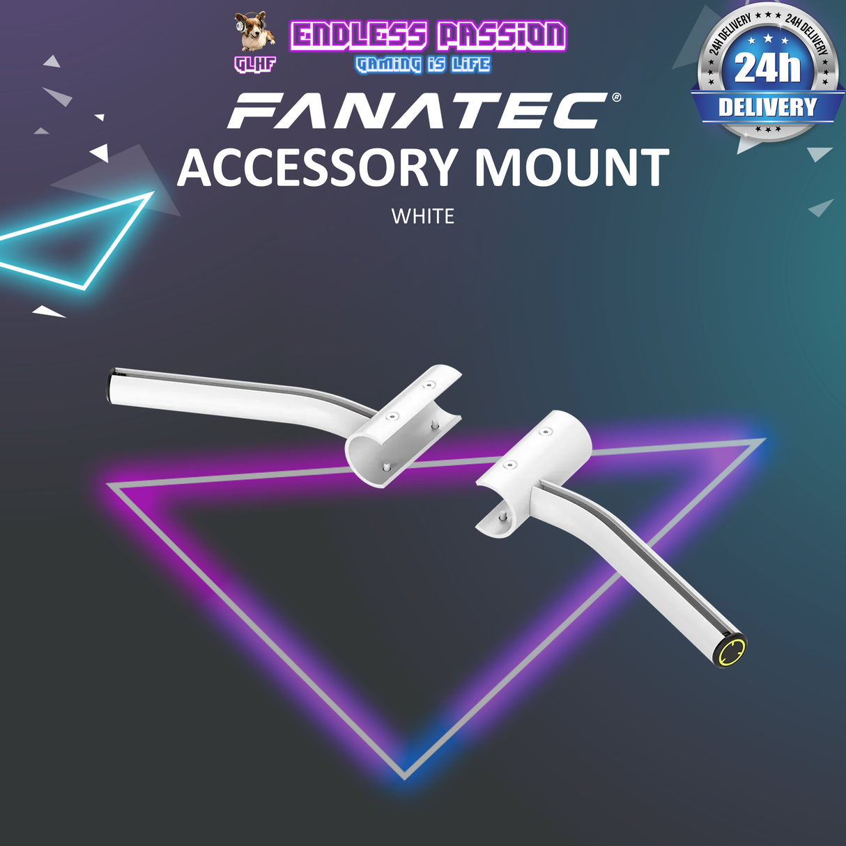 Fanatec ClubSport GT Cockpit Accessory Mount - White - CRD-9900004-WW